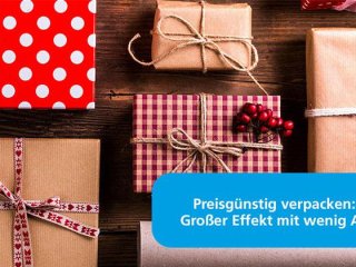 Geschenke in verschiedenem Geschenkpapier verpackt